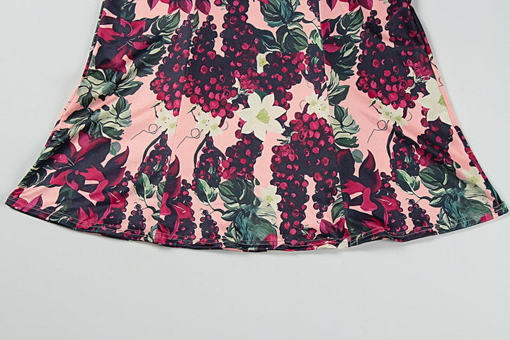 Flower print v neck cami maxi dress  | Festival Outfits Women