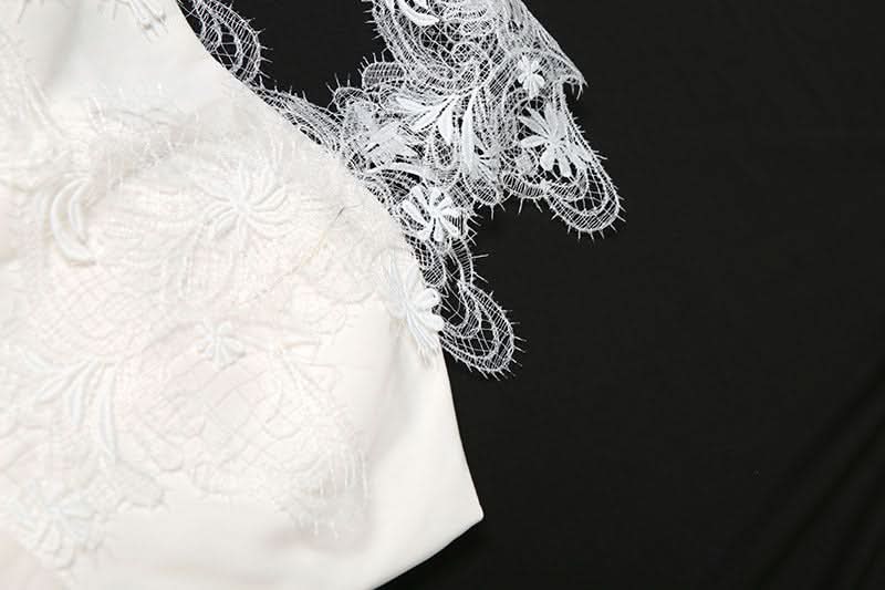 Lace ruched mesh backless mini dress  | Festival Outfits Women