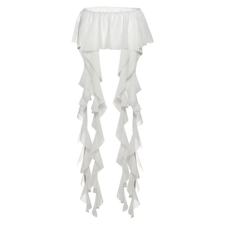 Ruched ruffle solid decor belt  | Festival Outfits Women