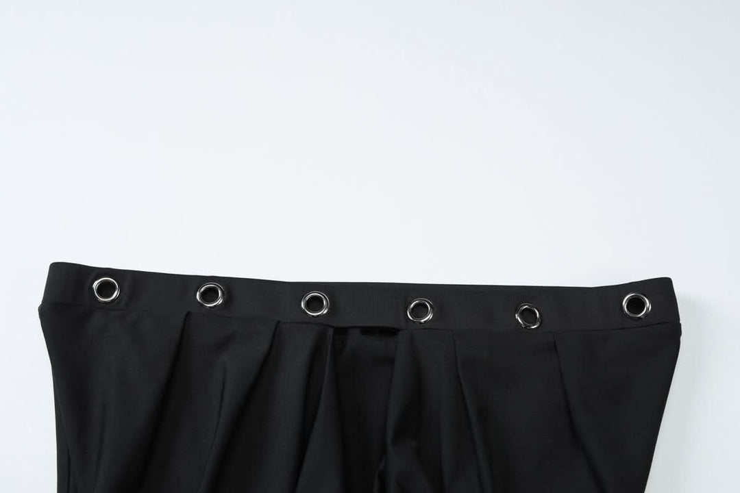 Hollow out ruched backless tube cut out mini dress  | Festival Outfits Women-final-sale