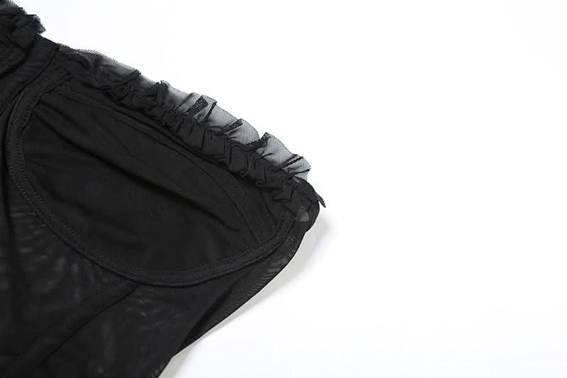 Irregular ruffle ruched tube mini skirt set  | Festival Outfits Women