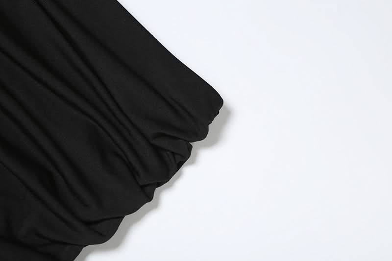 Irregular ruffle ruched tube mini skirt set  | Festival Outfits Women