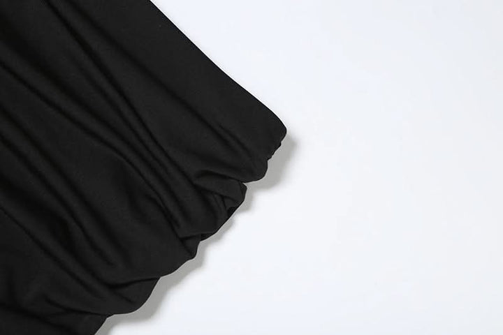 Irregular ruffle ruched tube mini skirt set  | Festival Outfits Women