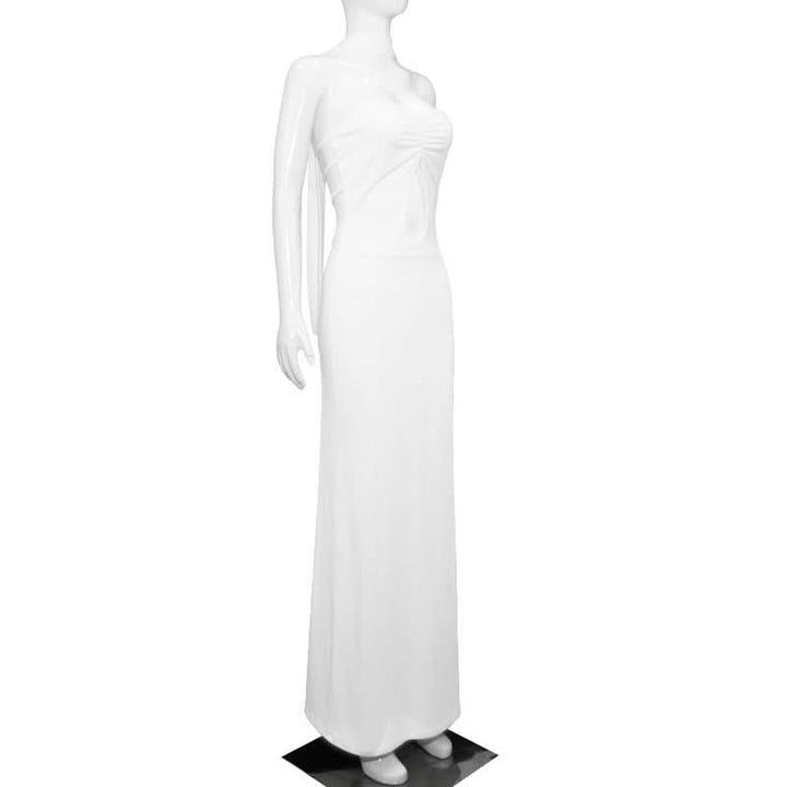 Ruched hollow out backless tube cut out maxi dress  | Festival Outfits Women