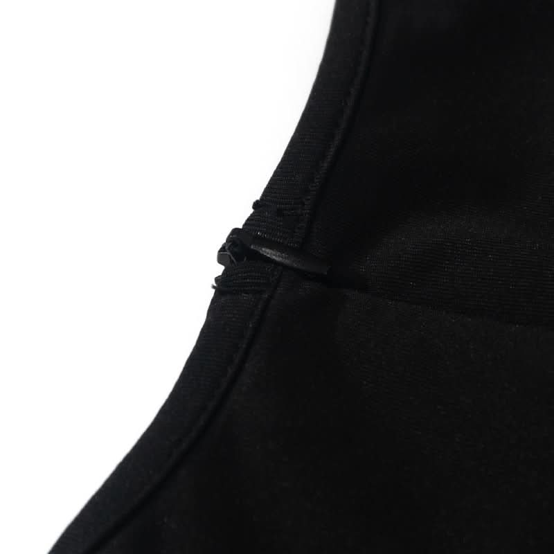 Crewneck slit sleeveless zip-up maxi dress  | Festival Outfits Women