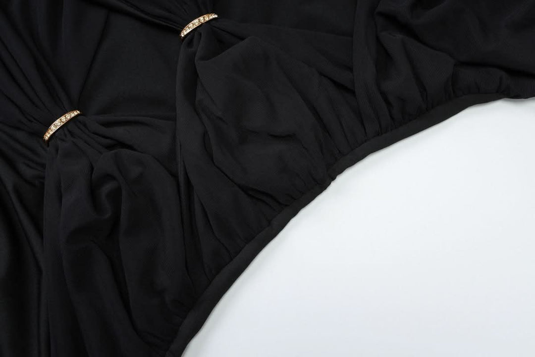 Hollow out ruched backless tube cut out maxi dress  | Festival Outfits Women-final-sale