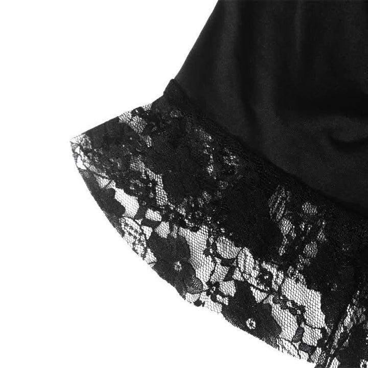 Drawstring ruched lace u neck cami mini dress  | Festival Outfits Women