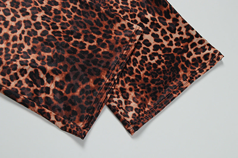 Leopard print hollow out jumpsuit  | Festival Outfits Women
