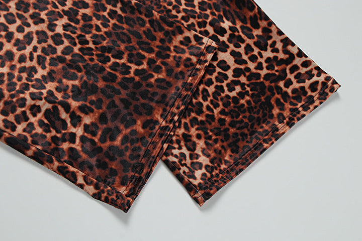 Leopard print hollow out jumpsuit  | Festival Outfits Women
