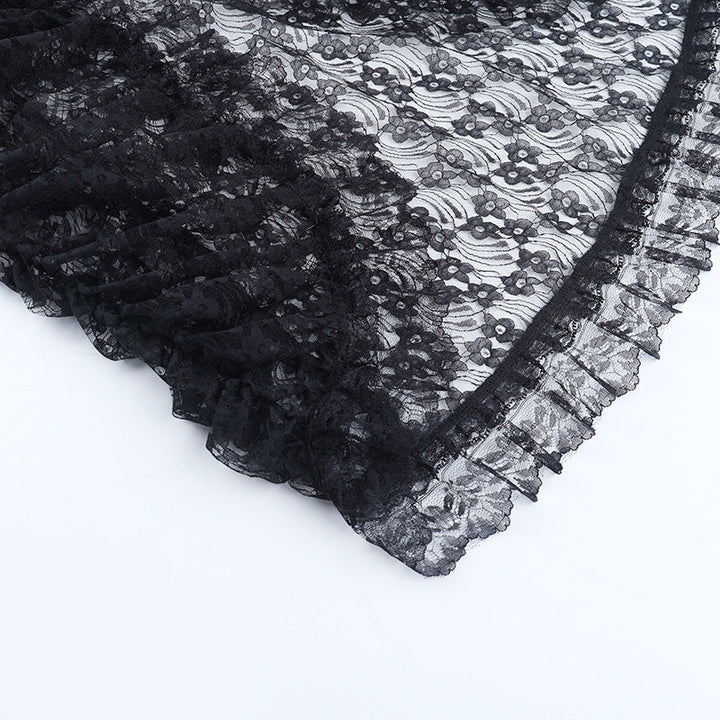 Off shoulder lace hem velvet ruched mini dress  | Festival Outfits Women-final-sale