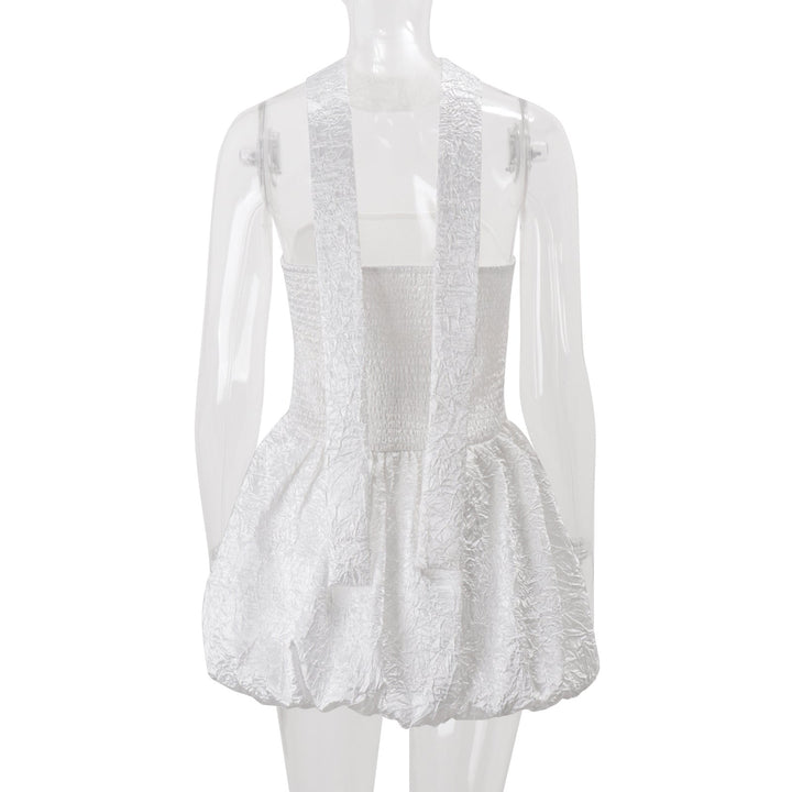 Smocked backless ruched tube mini dress  | Festival Outfits Women