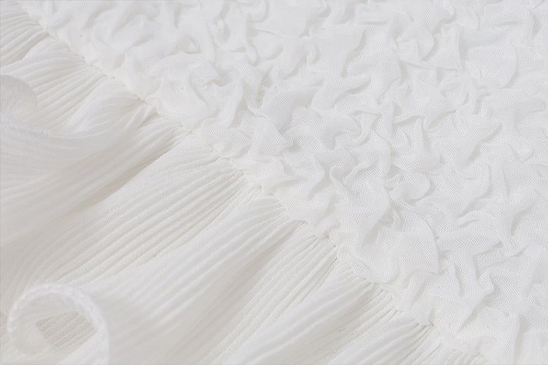 Ruffle irregular solid mini skirt  | Festival Outfits Women