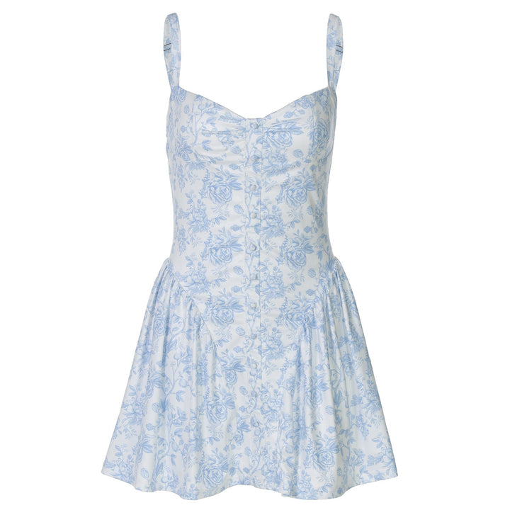 Flower print ruched v neck cami mini dress  | Festival Outfits Women