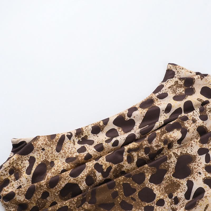 Leopard print pleated backless tube top  | Festival Outfits Women  | Cheetah Print Top