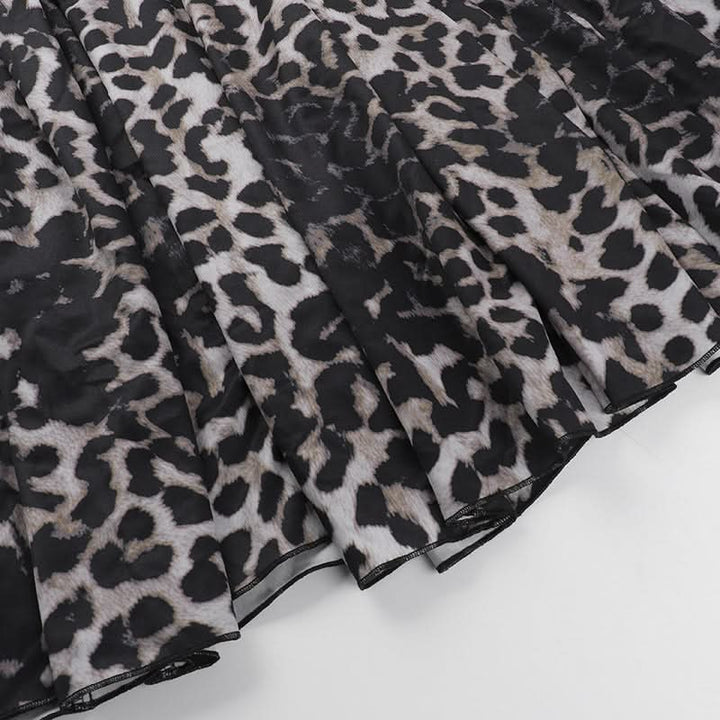 Leopard print v neck smocked cami maxi dress  | Festival Outfits Women