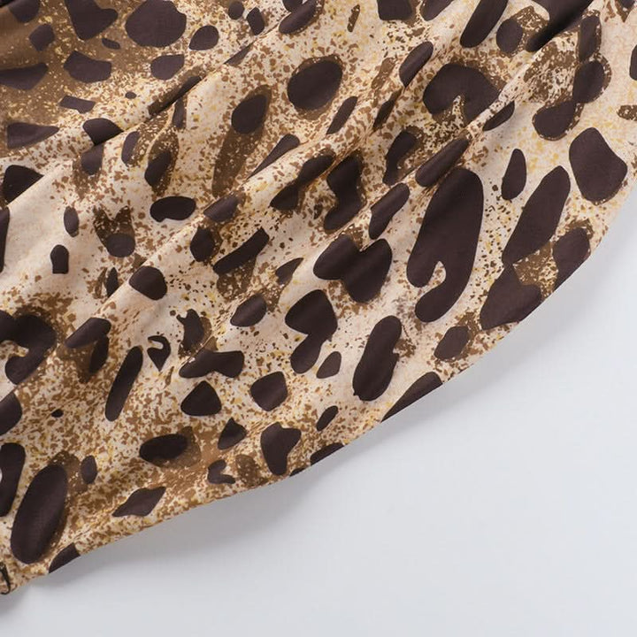 Leopard print pleated backless tube top  | Festival Outfits Women  | Cheetah Print Top