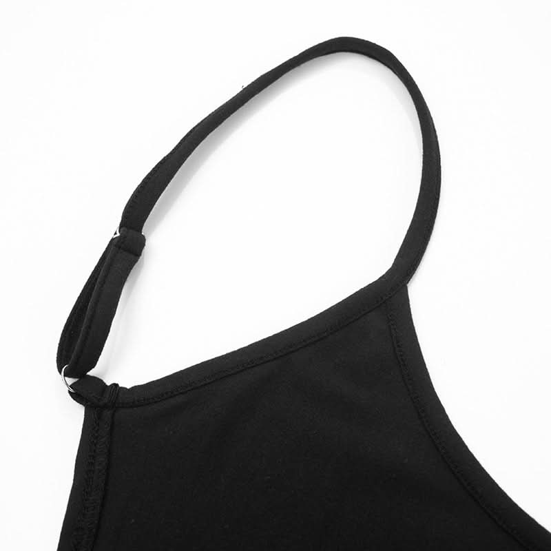 U neck backless solid cami mini dress  | Festival Outfits Women