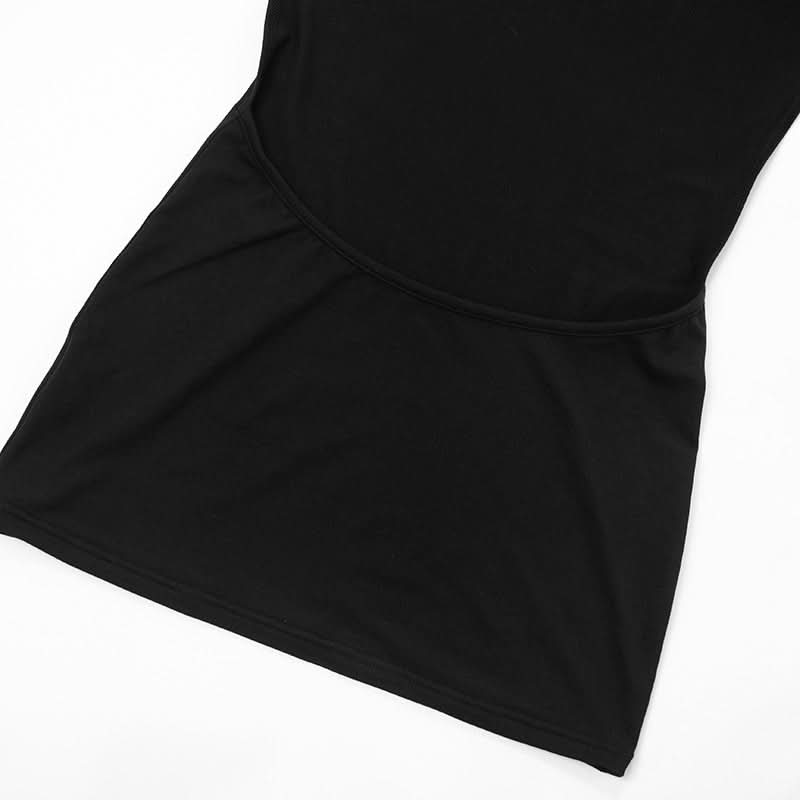 U neck backless solid cami mini dress  | Festival Outfits Women