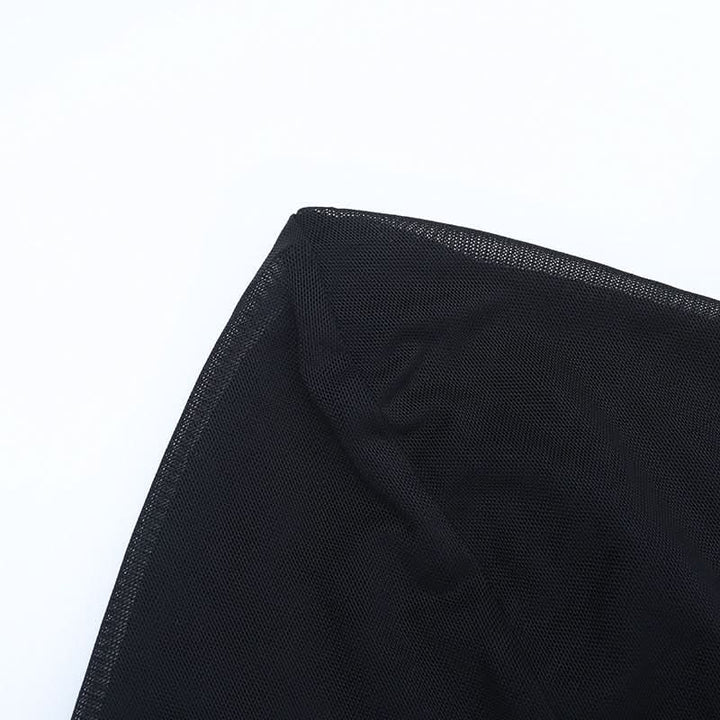 Mesh hoodie cowl neck ruched maxi dress  | Festival Outfits Women-final-sale