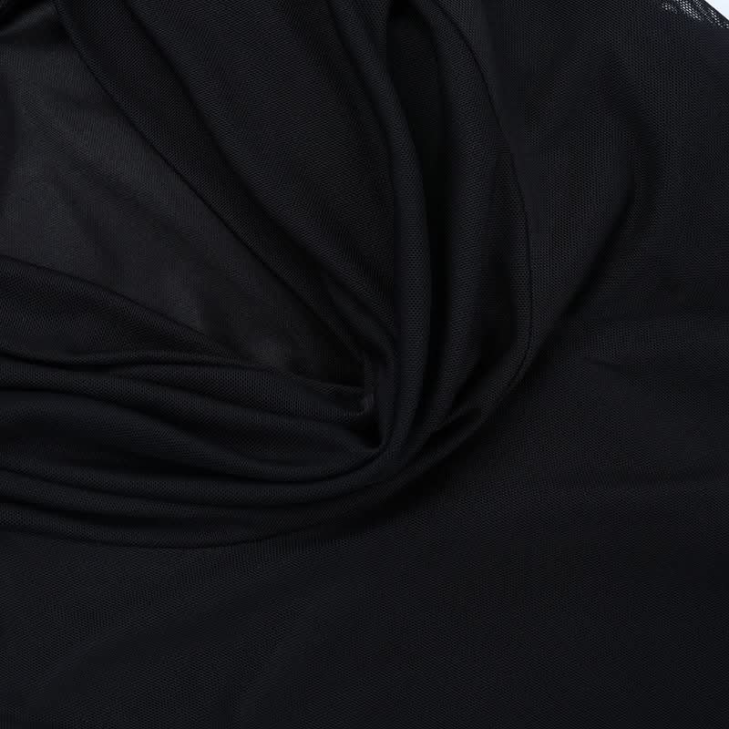 Mesh hoodie cowl neck ruched maxi dress  | Festival Outfits Women-final-sale