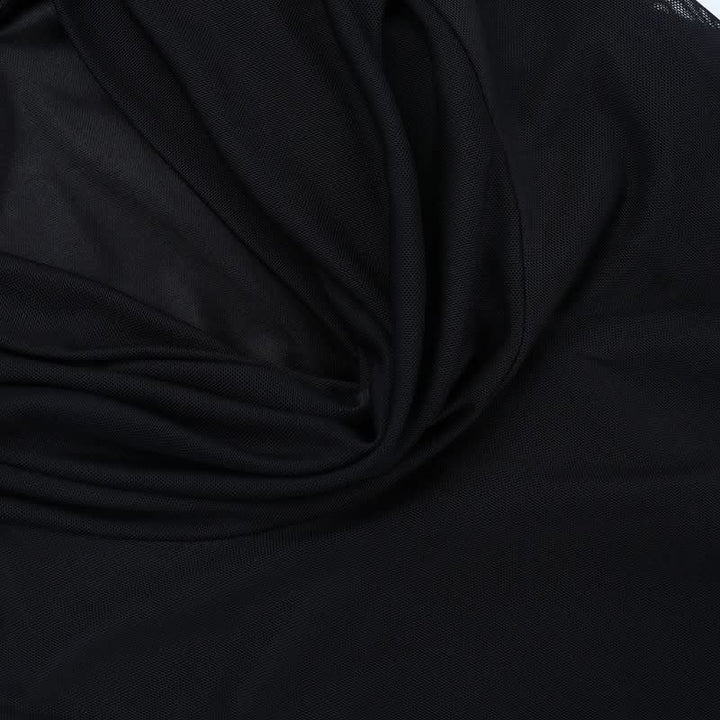 Mesh hoodie cowl neck ruched maxi dress  | Festival Outfits Women-final-sale