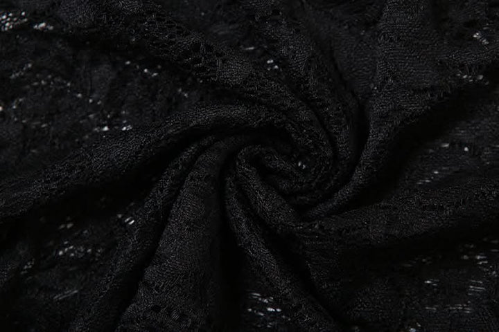 Lace see through halter self tie mini skirt set  | Festival Outfits Women