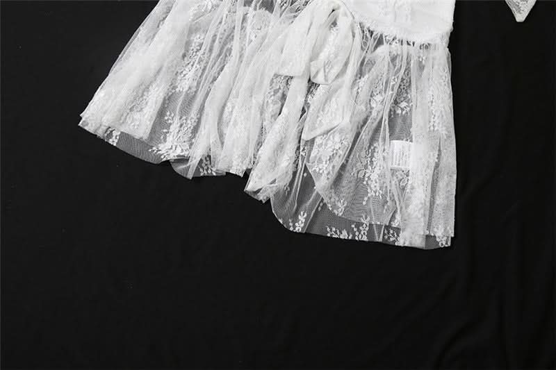 Halter self tie v neck lace backless top  | Festival Outfits Women
