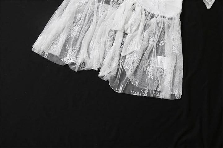Halter self tie v neck lace backless top  | Festival Outfits Women