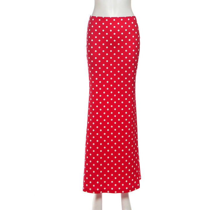 Polka dot contrast maxi skirt  | Festival Outfits Women