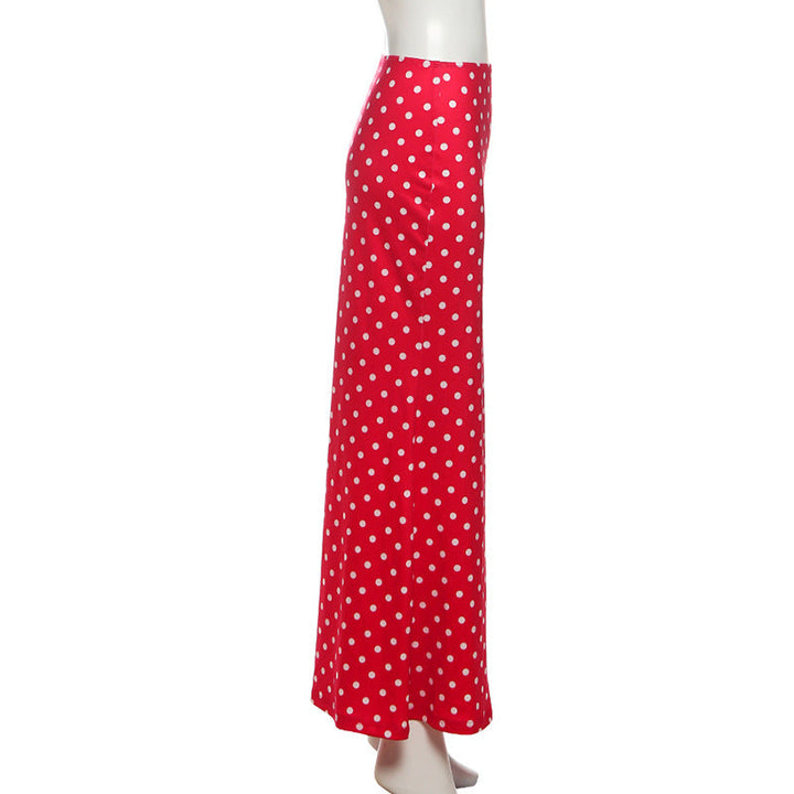 Polka dot contrast maxi skirt  | Festival Outfits Women
