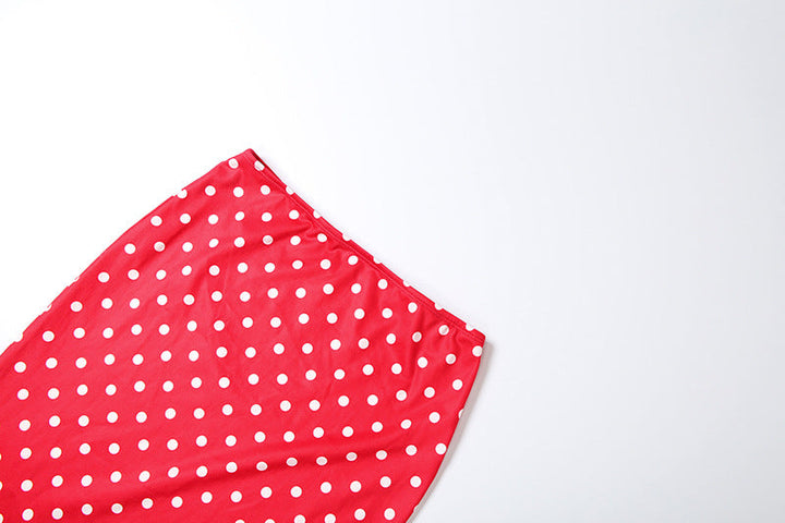 Polka dot contrast maxi skirt  | Festival Outfits Women