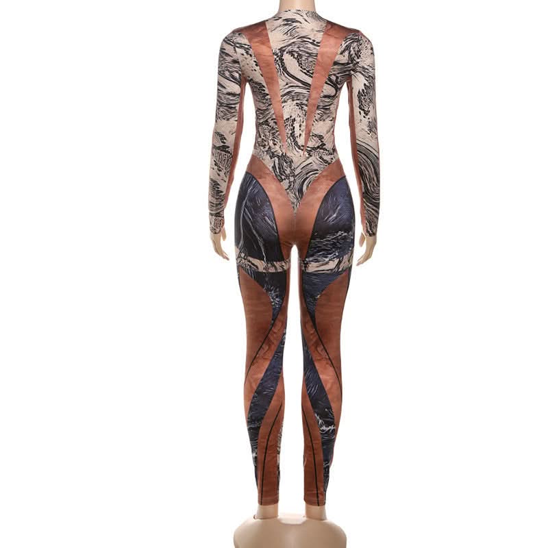 Crewneck long sleeve print button pant set  | Festival Outfits Women