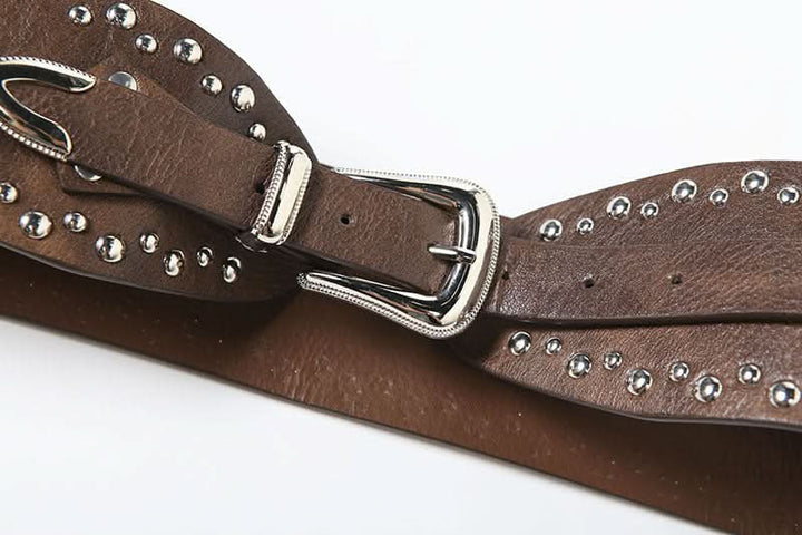 Rivet PU leather decor belt  | Festival Outfits Women