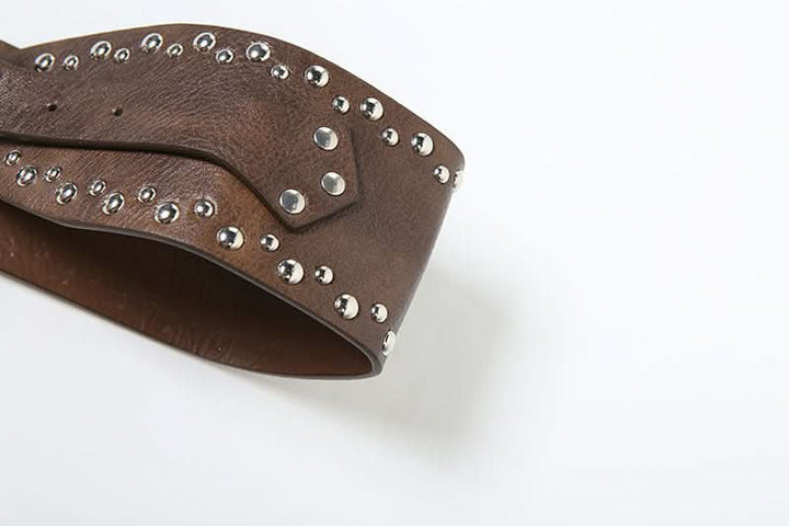 Rivet PU leather decor belt  | Festival Outfits Women