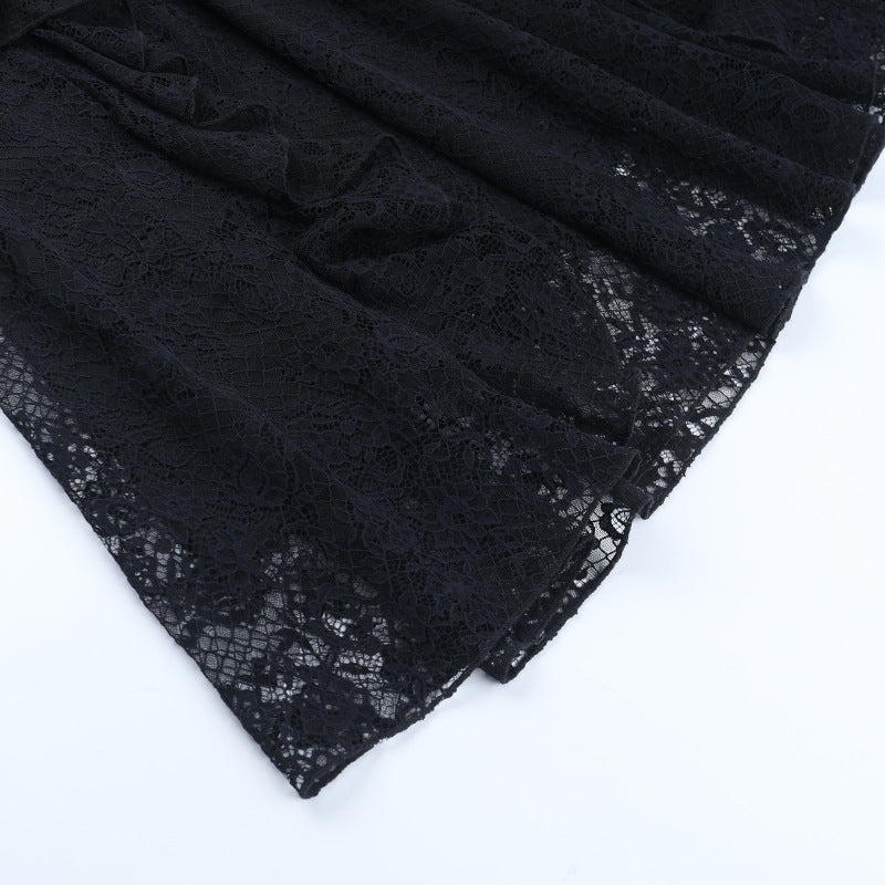 Ruched velvet patchwork lace maxi skirt  | Festival Outfits Women