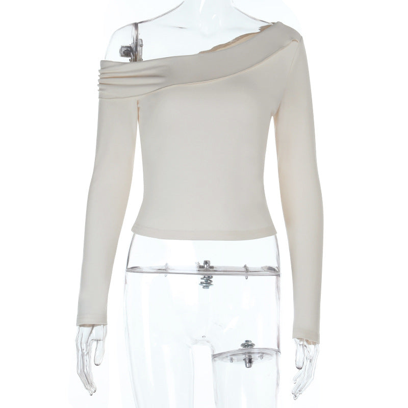 One shoulder ruched solid top  | Festival Outfits Women