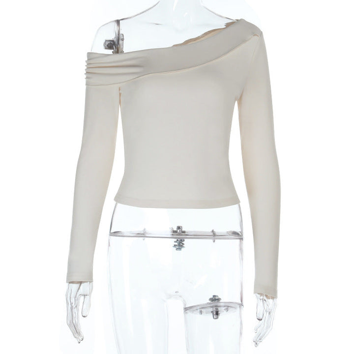One shoulder ruched solid top  | Festival Outfits Women