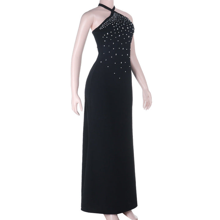 Halter beaded self tie maxi dress  | Festival Outfits Women