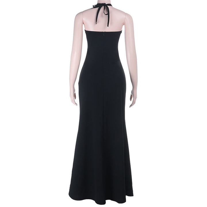 Halter beaded self tie maxi dress  | Festival Outfits Women