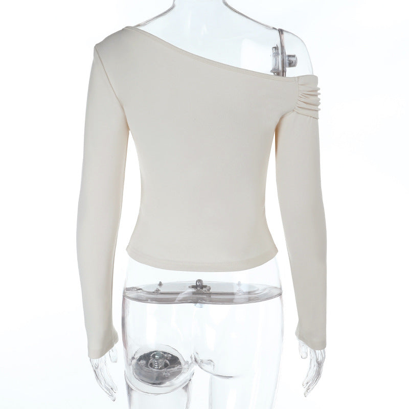 One shoulder ruched solid top  | Festival Outfits Women