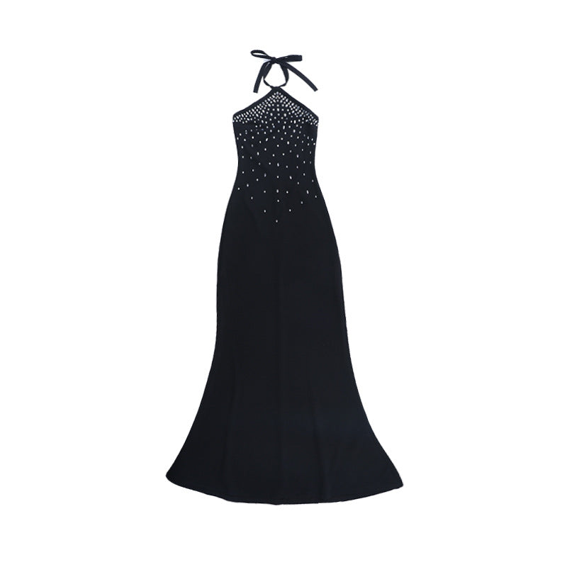 Halter beaded self tie maxi dress  | Festival Outfits Women
