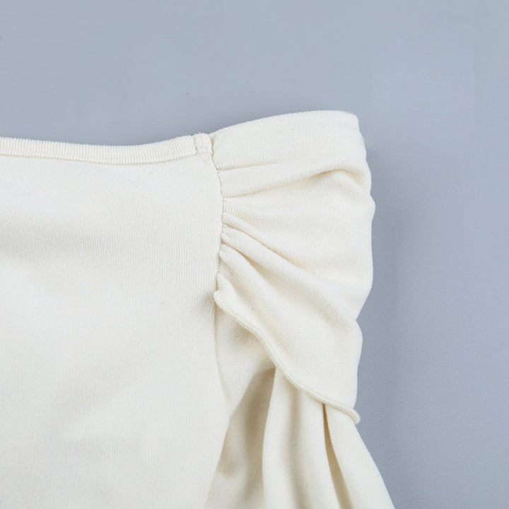 One shoulder ruched solid top  | Festival Outfits Women