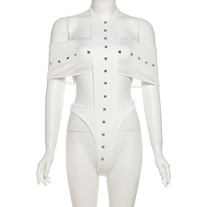 Off shoulder halter self tie solid pant set  | Festival Outfits Women