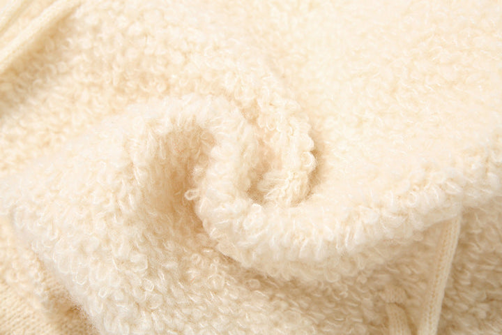 Fluffy tassels knitted solid skirt set  | Festival Outfits Women