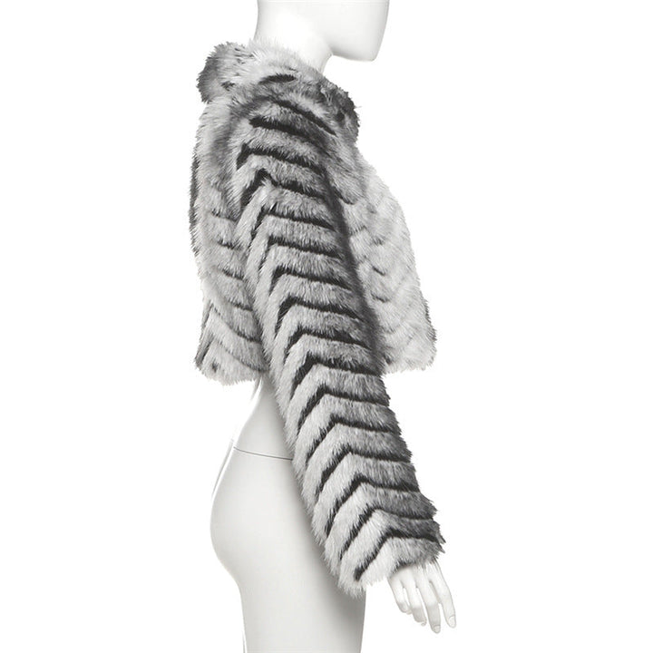 Long sleeve zip-up fluffy coat top  | Festival Outfits Women