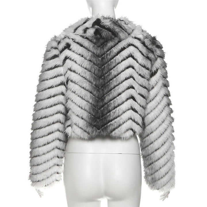 Long sleeve zip-up fluffy coat top  | Festival Outfits Women