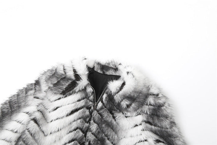 Long sleeve zip-up fluffy coat top  | Festival Outfits Women