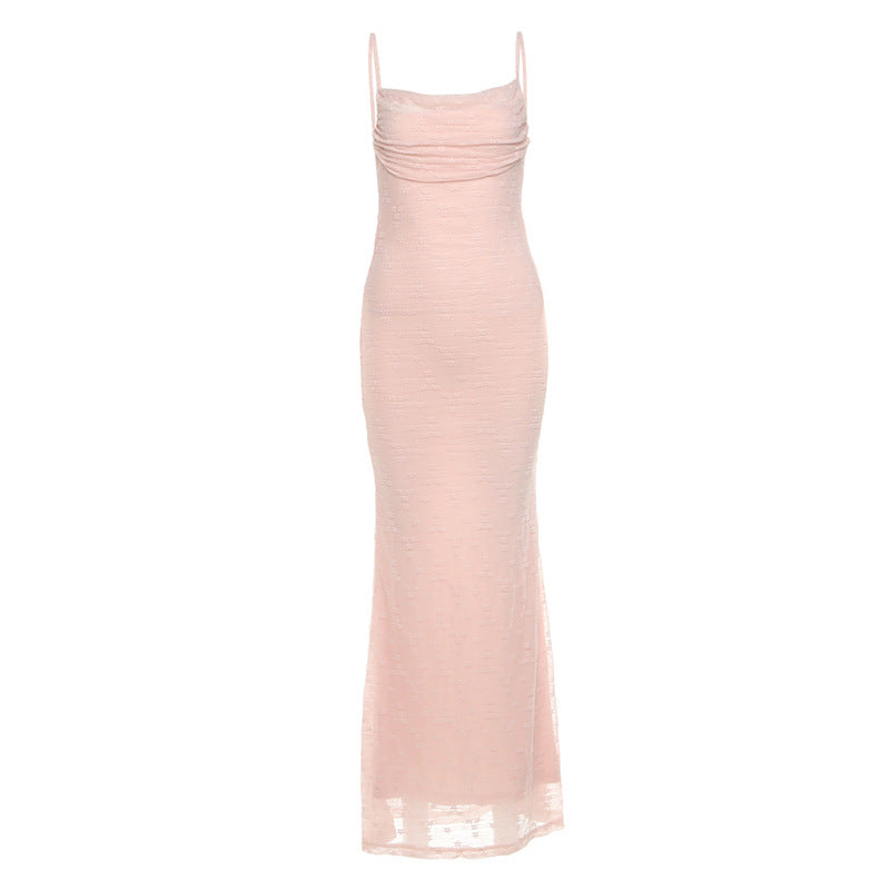 Ruched self tie lace hem backless cami mini dress  | Festival Outfits Women