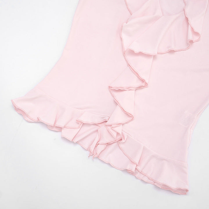 V neck ruffle tank top  | Festival Outfits Women