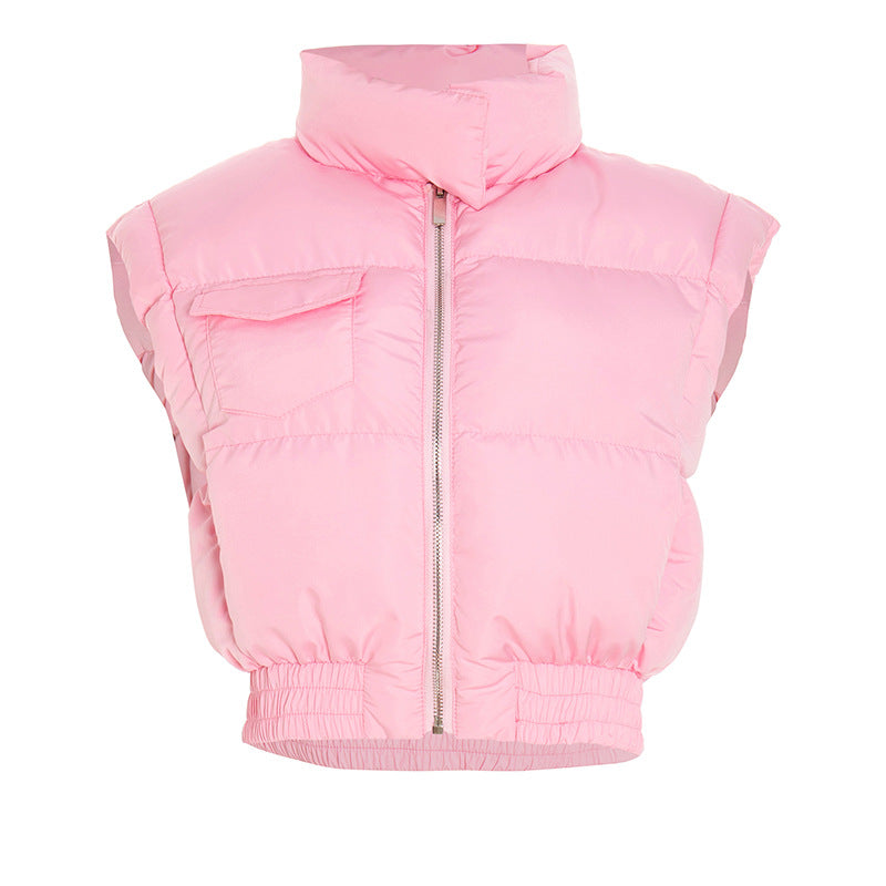High neck zip-up pocket top  | Festival Outfits Women